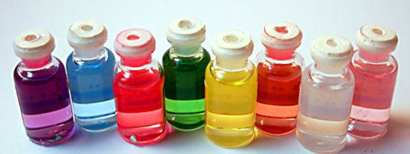 bottles of essential oil